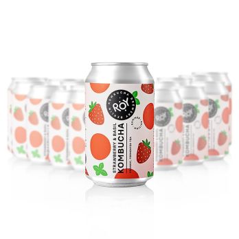 ROY Erdbeer Basilikum  Kombucha Berlin (Sommer Edition), BIO, 7,92 l, 24 x 330ml