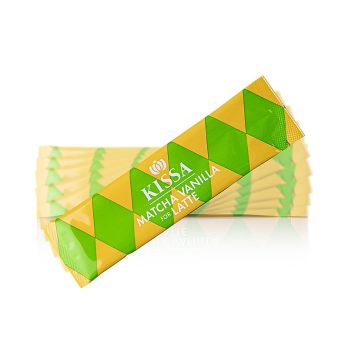 KISSA - Matcha Vanilla for Latte, Grüner Tee Mix Sticks, BIO, 72 g