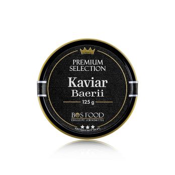 BOS FOOD Premium Selection - Baerii Kaviar (baerii), Aquakultur, ohne Konservierungsmittel, China, 125 g