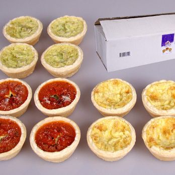Mini Quiches, 3-fach sortiert, TK, 3,12 kg, 192 St