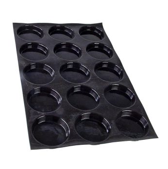 Flexipan Matte 60x40cm, 15 Florentinerformen, rund, ø 10,2cm, 20mm tief, No.0112, 1 St