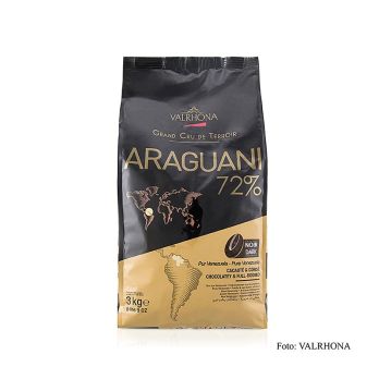 Valrhona Araguani Grand Cru, dunkle Couverture, Callets, 72% Kakao, Venezuela, 3 kg
