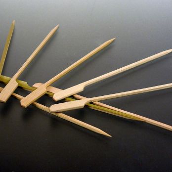 Bambus-Spieße, mit Blattende, 15cm, 250 St