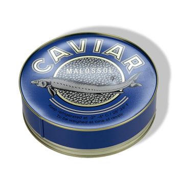 Kaviardose - dunkelblau, mit Verschluss-Gummi, ø 15,5cm, für 1000g Kaviar, 1 St
