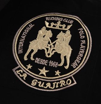 EDITION BOS FOOD Polo-Shirt La Guajiro, Langarm, schwarz/rot, Herren Gr. S, 1 St