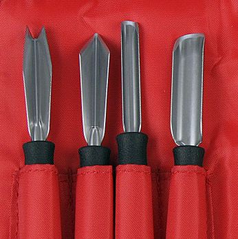 Schnitzmesserset Professional 8-tlg., Edelstahl, Triangel, Set