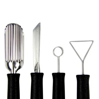 Schnitzmesserset Special: Schnitz- und Kerbmesser, Kugelformer, Edelstahl, 8 tlg.