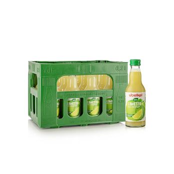 Limettensaft, 100% Direktsaft, ungezuckert, Voelkel, BIO, 2,4 l, 12 x 200ml