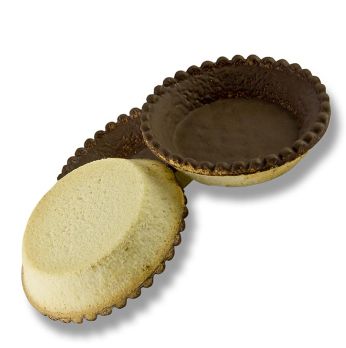 Dessert-Tartelettes, rund, ø 9cm, H 2cm, Mürbeteig/Schokoglasur, 3,96 kg, 120 St