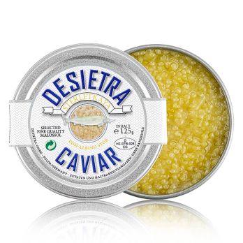 Desietra weißer Kaviar vom Albino-Stör (Sterlet), Aquakultur Deutschland, 125 g