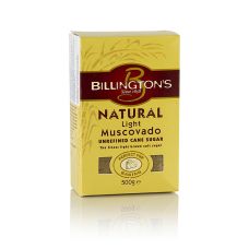 Muscovado Zucker, hell, Roh-Rohrzucker, Karamellnoten, Billington´s, 500 g