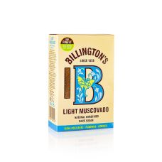Muscovado Zucker, hell, Roh-Rohrzucker, Karamellnoten, Billington´s, 500 g