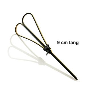 Bambus-Spieße, mit Herz, schwarz, 9cm, 100 St