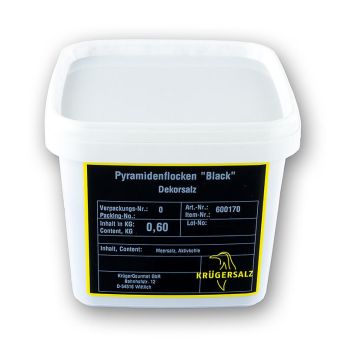 Dekorsalz schwarz in Pyramidenform, Petros, Zypern, 600 g