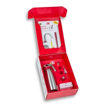Espuma - Profi Geschenkset  iSi Rapid Starter (Sprayer/Buch/Kapseln/Infusion), 4 tlg.