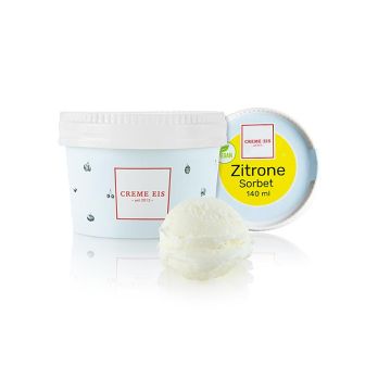 Creme Eis - Zitronen Sorbet, vegan, im Becher, TK, 3,78 l, 27 x 140ml