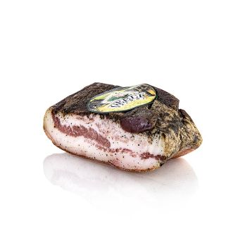 Guanciale, Speck aus Schweinebacke mit Pfeffer, Gelli, ca.700 g