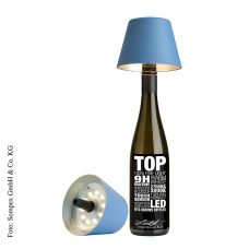 Tischleuchte TOP, für Flaschen, mit Akku, 11x12,5cm, Kunststoff, blau (78372), 1 St