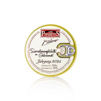 Sardinenfilets Jahrgang 2025, in Olivenöl, Los Peperetes, 120 g