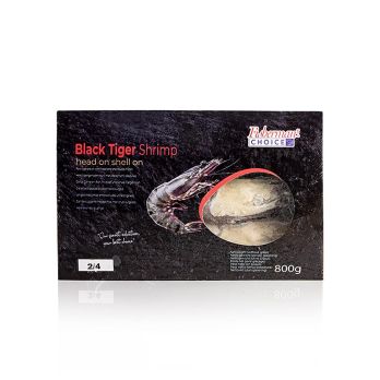Black Tiger Garnelen, mit Kopf, mit Schale, ca. 2 - 4 Stück,TK, 800 g
