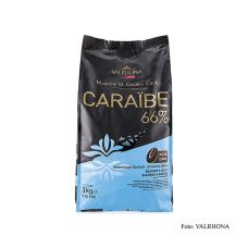 Valrhona Pur Caraibe Grand Cru, dunkle Couverture, Callets, 66% Kakao, 3 kg