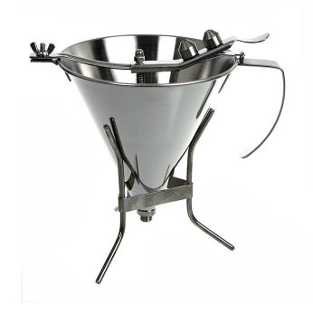 deBUYER Fondanttrichter, automatisch, mit 3 Auslaufmaßen, 1,5 Liter, mit Gestell, 1 St