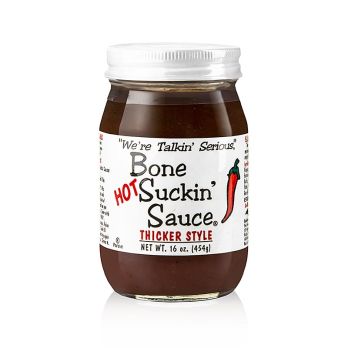Bone Suckin´ Sauce Hot, BBQ Sauce (dickflüssig), Ford´s Food, 410 ml