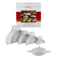 Pastamaker, Kunststoffformen für Ravioli, Maultaschen, Pizza Calzone etc., 5 tlg.