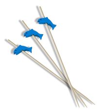 Bambusspieße, mit blauem Delphin, 11,2cm, 100 St