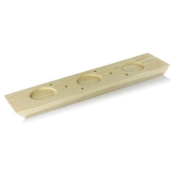 Stockbrot Halter, für 6 Brote, inkl. 3 Dipaussparungen ø 6cm, 40x10cm, 1 St