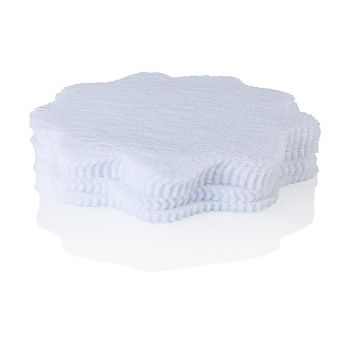 The Original Lemon Wraps - Zitronenserviertuch, weiß, mit blauer Krawatte, 100 St