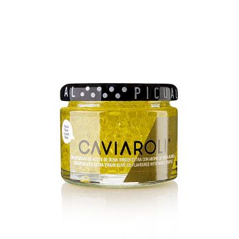 Caviaroli® Olivenölkaviar, kleine Perlen aus Olivenöl mit weißem Trüffelaroma, 50 g