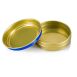 Kaviardose - gold/blau, ohne Gummi,Ø5,5cm (außen 6,5), für 80g Kaviar, 100% Chef, 1 St