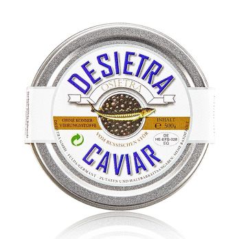 Desietra Osietra Kaviar (gueldenstaedtii), Aquakultur, ohne Konservierungsmittel, 500 g