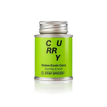 Spiceworld Exotic Curry-Pulver, grün, mild-fruchtig, Streudose, 70 g