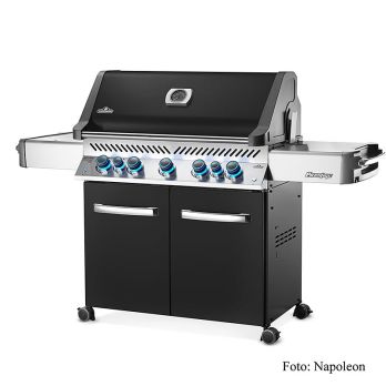 Napoleon Gasgrill Prestige 665, Schwarz, 6 Brenner+ SIZZLEZONE + Drehspießset, 1 St