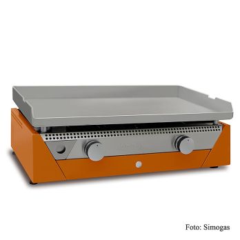 Plancha Bräter, PROFI Rainbow Orange, 70x40cm, 12mm, 6,6KW Gas (Simogas), 1 St