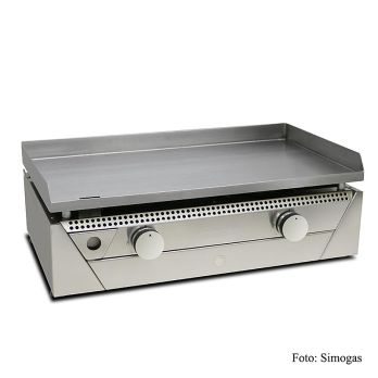 Plancha Bräter, PROFI Rainbow Edelstahl, 70x40cm, 12mm, 6,6KW Gas (Simogas), 1 St