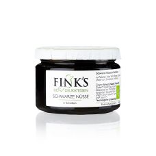 Schwarze Walnüsse (in Scheiben) in kräftigem Sirup, Finks Delikatessen, BIO, 260 g