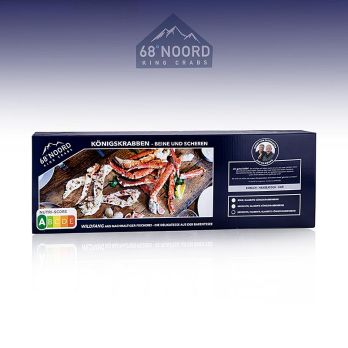 Königskrabben Beine & Scheren, gekocht, halbiert, Größe M, 68°Noord, TK , 2,5 kg