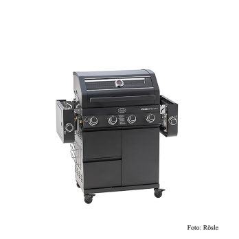 Gasgrill BBQ-Station VIDERO Pro G4-S Vario+ 50mbar, mattschwarz, Rösle, 1 St