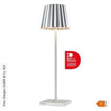Tischleuchte TROLL 2.0- Outdoor, mit Akku, 38x10x10cm, Alu, silber (78186), 1 St