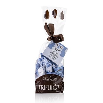 trifulòt - Trüffelpralinen Alba mini, Cappuccino (hellblau), Tartuflanghe, 180 g