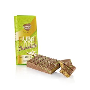Coppeneur Dubai Style Chocolate, Schokoladentafel mit Pistazienfüllung, 110 g