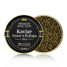 BOS FOOD Premium Selection - Kreuzung Amur x Kaluga, Aquakultur, ohne Konservierungsmittel, 125 g