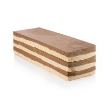 Nuss-Nougat, hell/dunkel geschichet, Schichtnougat, 2,5 kg