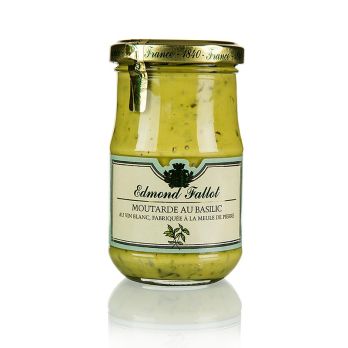 Fallot - Senf, fein, mit Basilikum, 190 ml