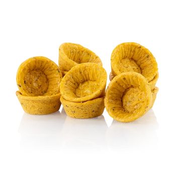 Mini Snack-Tartelettes, Tomate-Basilikum-Teig, rund, ø 4,2cm, salzig, vegan, 1,02 kg, 160 St