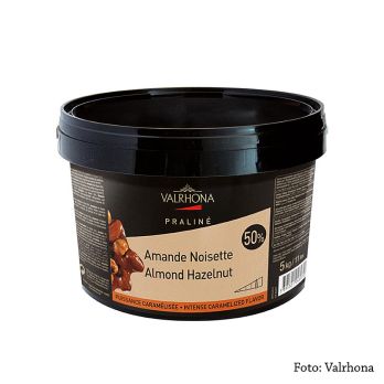 Praliné Masse fein, 25% Haselnuss, 25% Mandel, intensive Nussnoten, 5 kg