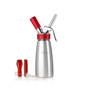 Espuma - Sprayer, Gourmet Whip Plus, komplett, Edelstahl matt, 500 ml, rot, 1 St